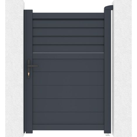 Portillon CARPATIA 100 x 140cm aluminium gris (1/5)