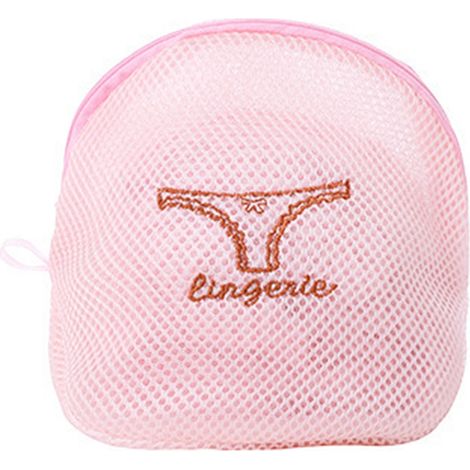 Sac à linge filet fin renforcé 1972 Polyester Zipper lisse Protection vêtements Sous-vêtements 22x19cm Lavage machine (1/2)