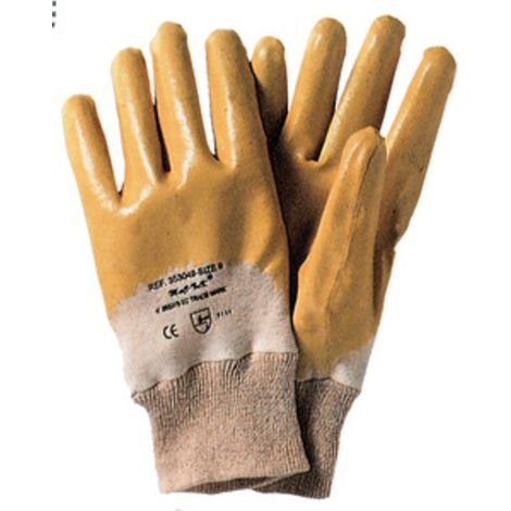 GUANTI NITRILE GIALLO C/POLSO TG. 8 Q.TA 12