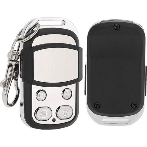 Télécommande de garage - Mhouse TX4 - Fréquence 433.92 MHz - 4 boutons - ABS résistant - Chrome noir (1/4)