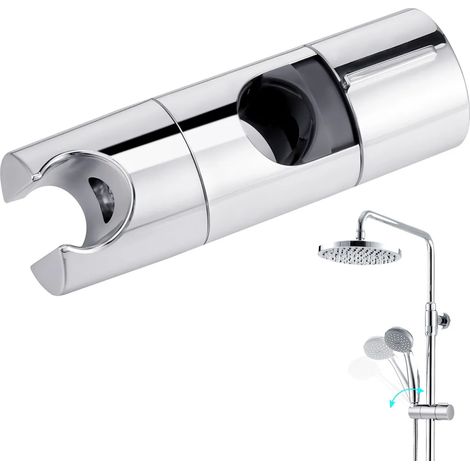 360 Grad drehbare runde Duschkopfhalterung – für 18-25 mm Gleitstange, flexibel, stabil, rostfrei & einfach zu montieren (1/5)