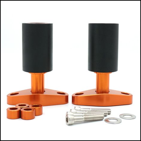 Modified CNC aluminum alloy frame for KTM DUKE 200 125 390 with anti-fall ball, anti-fall protection bar and anti-fall rubber.