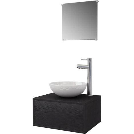 Maison Exclusive - 4-tlg. Badmöbel-Set mit Waschbecken und Wasser (1/5)