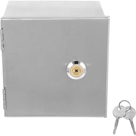 Boîte Métallique Étanche avec Serrure en Acier Inoxydable pour Prise Électrique Extérieure, Protection Sécurisée pour Véhicules Électriques, Isolation Environnementale et Usage (1/5)