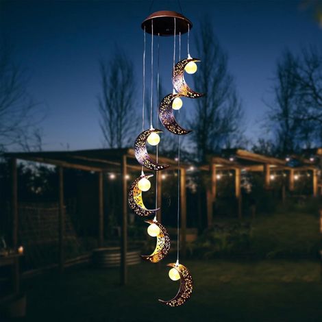 Carillon eolien japonais suspendu en fonte motif feuille pour jardin (1/5)
