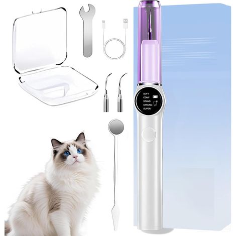 Kit nettoyage tartre dentaire pour chien chat dentaire ultrason appareil (1/5)