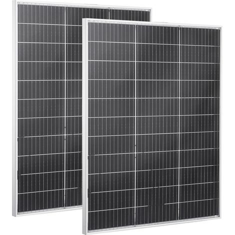 Mophorn Pannelli solari bifacciali 2 pezzi da 100 W, modulo fotovoltaico monocristallino di tipo N con uscita MC4, telaio in alluminio resistente e impermeabile IP67, ideale per auto, barche e camper (1/5)