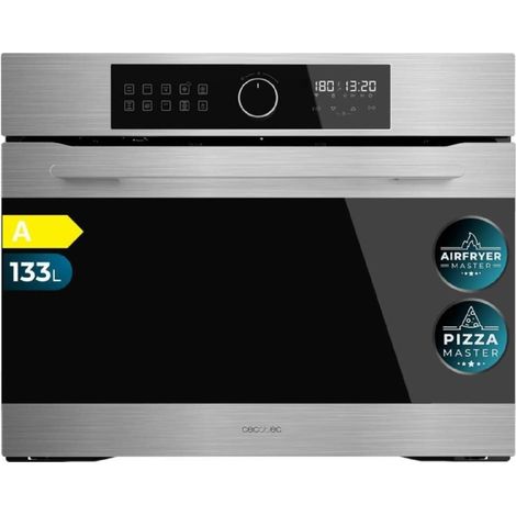 Cecotec Horno Integrable Multifunción Bolero Hexa AF319000 Inox A 3800W, 133L de Capacidad, 11 Funciones con Airfryer Master, Pizza Master, Steam Asisst, Steam EasyClean, 3D Cooking, Defrost (1/4)