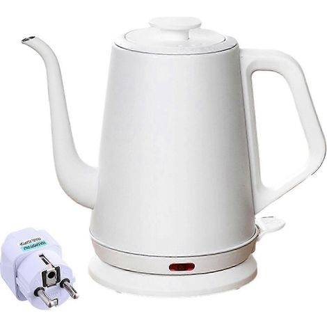 Bouilloire à long bec avec adaptateur pour prise allemande, bouilloire à café filtre durable pour usage domestique 25-26 (1/5)