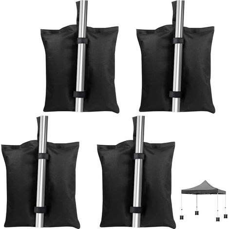 4 Pièces Sac Lestage, Sac de Sable pour Tente Pop-up Lestage Tonnelle Poids de Lestage Sac de Imperméables pour Auvent Dépliant, Terrasses Parasols Instantanés et Extérieurs (1/5)