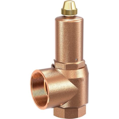 Soupape de sécurité chaufferie 3/4" femelle 8 bar corps bronze échappement augmenté eau et eau glycolée - THERMADOR SCB20T8