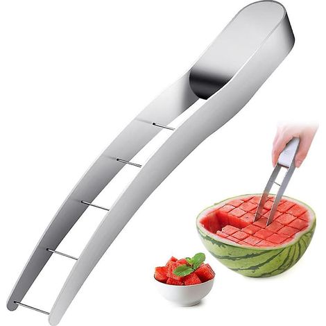 couteau Pastque, Trancheur De Pastque, Coupe Acier Inoxydable, Watermelon Cutter, Couteaux Fruits Pour Cantaloup, Papaye, Fruit Du Dragon (1/5)