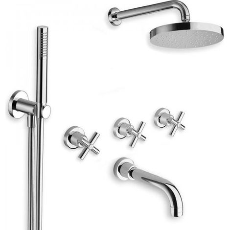 Mélangeur bain douche encastré 3 sorties chrome EXECUTIVE - CRISTINA ONDYNA EV11351 (1/2)