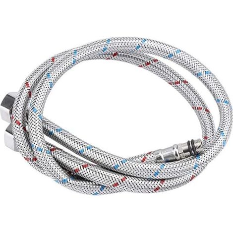 Flexibler Anschluss G1/2 x M10 x 60 cm für Warm- und Kaltwasser für Waschbecken und Küchenspüle