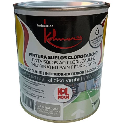 KOLMAN halbmatte gelbe Chlorkautschuk-Parkbodenfarbe 750 ml