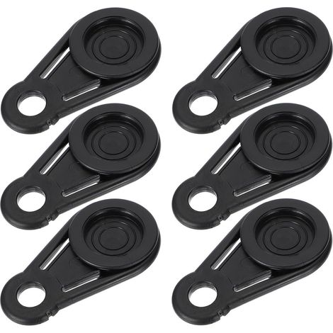 10 clips de fijación fáciles de instalar y seguros, juego de 10 piezas para toldos de plástico negro para camping al aire libre y lonas. (1/5)