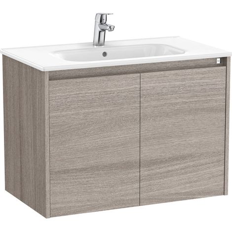 Pack Unik mueble de 2 puertas + lavabo TENET - ROCA Color: Roble City texturizado