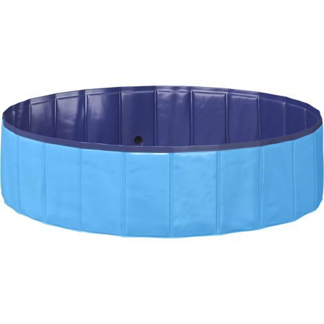 Piscine de nage pliable pour chien Bleu 120 x 120 x 30 cm PVC (1/5)