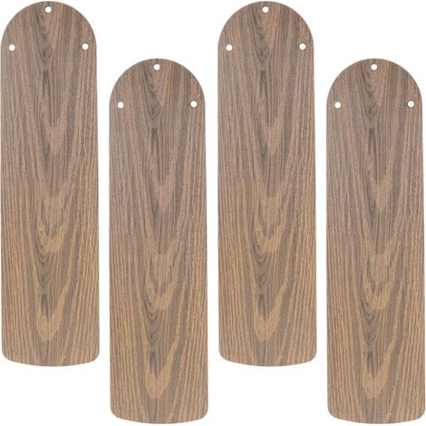 Pales de Ventilateur de Plafond en Plastique Motif Bois Réaliste, Lot de 4 Pièces Silencieuses et Étanches, pour Fête Estivale Chambres et Bureaux (1/5)
