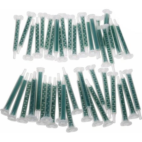 100 boquillas mezcladoras de epoxi, tubo mezclador de punta de plástico, pegamento de resina de dos componentes para pistola de cartucho de pegamento AB