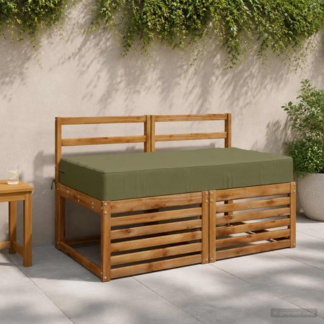 Coussin d’assise SOEST 100 % polyester Vert olive (1/5)