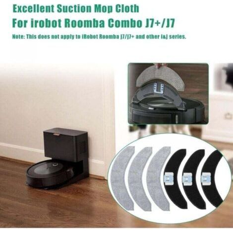 Chiffons nettoyage iRobot Roomba Combo J7/J9+ 6pcs - Réutilisables haute puissance - Nettoyage robot efficace - Éco-énergétique - Propriétaires de Roomba (1/4)