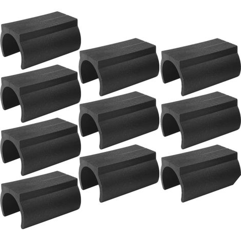 Embouts de Chaise Rectangulaires et Faciles à Utiliser Lot de 10 en Plastique Noir, Patins de Sol pour Chaises Antidérapants pour Protéger Les Pieds de Meubles (1/5)