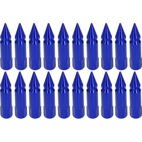 Universelle Radmuttern M12x1,5, 20 Stück, Rennfelgen, Aluminium, 90 mm, mit Steckschlüssel, blau (1/5)