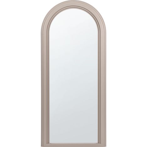 Wall Mirror Engineered Wood Beige 75 x 170 cm Wall Mounted Decorative Mirror Modern Style Hanging Decor CALAIS (1/5)