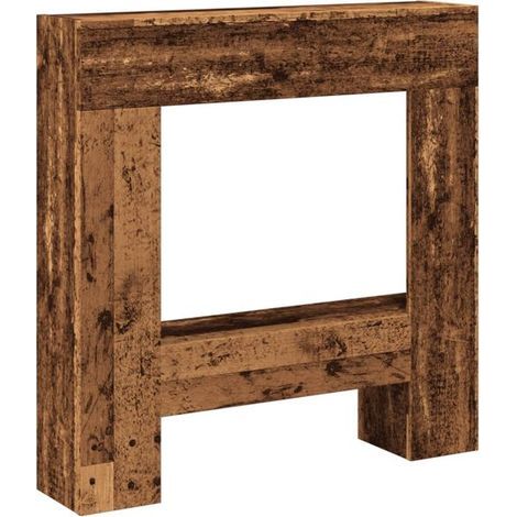 Manteau de cheminée en bois de style ancien, dimensions 81x18x82 cm, en bois d'ingénierie. (1/5)