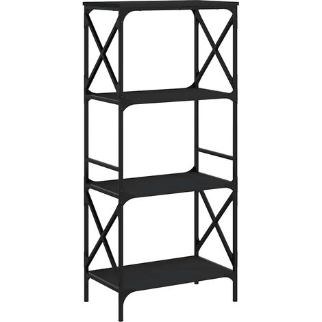 Maison Exclusive - Libreria a 4 Ripiani Nera 59x35x132 cm in Legno Multistrato