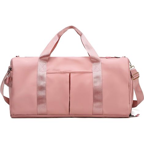 Sac de sport yoga voyage compartiment chaussures séparation humide-sec rose pour extérieur (1/5)