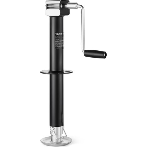 Cric de Remorque Cadre A 2267 kg Course Verticale 381 mm avec Pied Réglable 7 Niveaux, Douille pour Perceuse, Compatible avec Perceuses sans Fil, Convient aux Remorques VR, Utilitaires, Yachts (1/5)