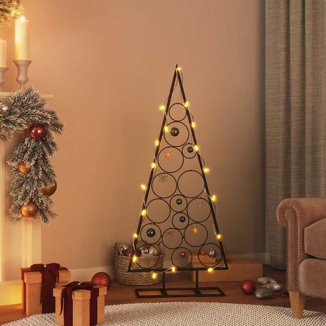 vidaXL Árbol de Navidad para decoración metal negro 125 cm (1/5)