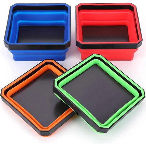 Lot de 4 - Plateau à vis magnétique, bol à vis en silicone, outil - (1/5)