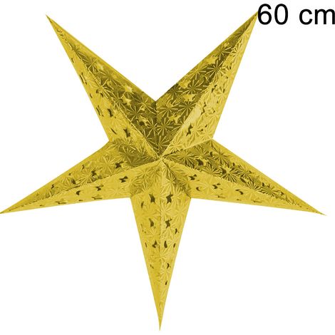 Étoile Décorative Pour Arbre De Noël - Étoile À Cinq Branches En Papier Laser - Décoration Intérieure Fête Et Fêtes - 1 Pièce (1/5)