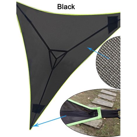 Hamac triangulaire portable pour 3 personnes, ensemble de tente de camping pour jardin et extérieur, taille ,Noir, 280 × 280 × 280 cm (1/5)