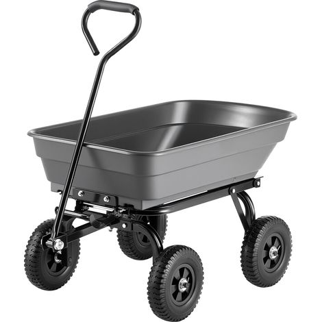 Mophorn Gartenwagen mit Kippfunktion, 272 kg belastbarer Transportwagen mit 270° drehbarer Funktion für Gartenarbeiten aus Kunststoff und Stahl, ausgestattet mit 10-Zoll-Reifen, ideal für Rasen