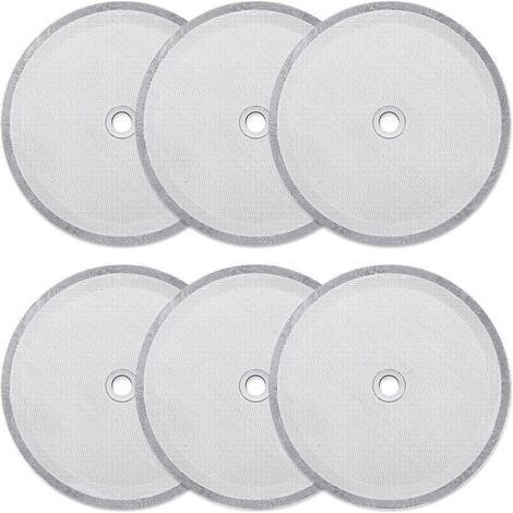 ALLIANDISPaquet de 6 filtres à tamis de rechange pour presse française, filtres à mailles réutilisables pour cafetières à pression universelles de 1000 ml / 34 oz / 8 tasses (1/5)