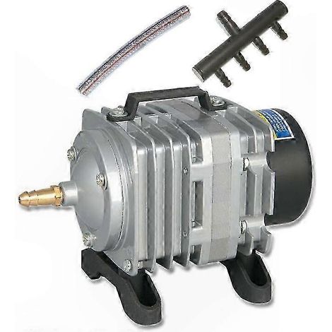Pompe à air électromagnétique 18 W pour aquariums, débit d'oxygène de 38 L/min, compresseur compatible avec les prises américaines, pour aquariums et aquariophilie. (1/4)