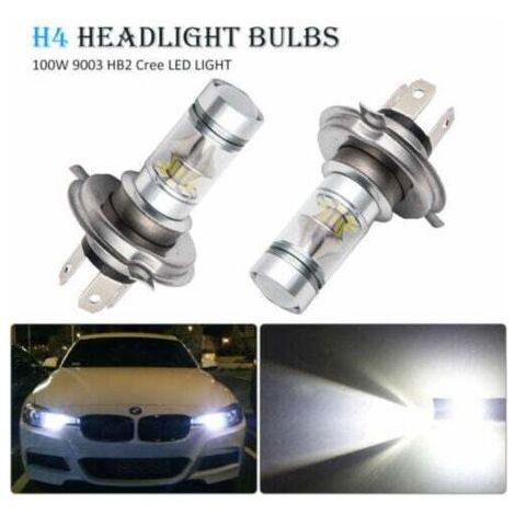 Ampoules LED H4 100W 6000K – 20 SMD – 1800LM – Installation Plug and Play – Compatible 12V-24V – Performance durable - 20SMD (1/2)