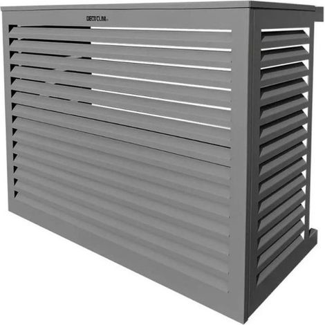 DECOCLIM - Cache unité extérieure en aluminium gris poussière taille L - 23AL7037