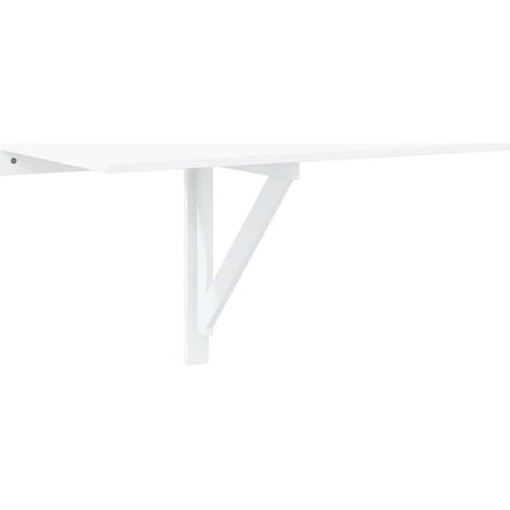 Table murale pliable Blanc brillant 100x60x56cm Bois ingénierie