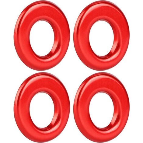 4 pièces de boutons de goupille de verrouillage de levage de porte, anneaux de revêtement d'habillage adaptés à Benz GLa GLC nouvelle classe C classe E (rouge)