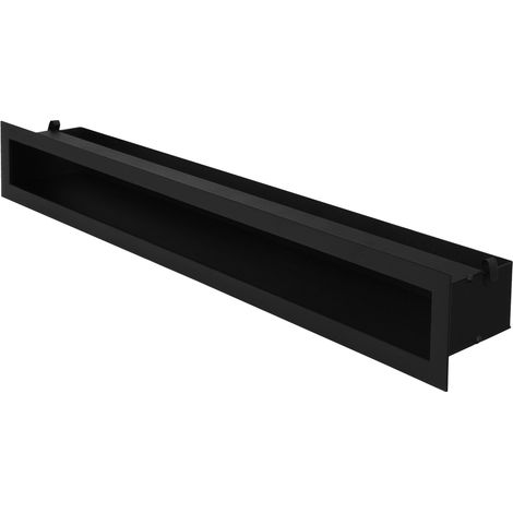 KOTARBAU® Grille Cheminée - Acier Revêtu Poudre - 80 cm - Noir - Grille Ventilation Cheminée - Aération pour Foyer - Design Moderne - Résistante Haute Température (1/5)