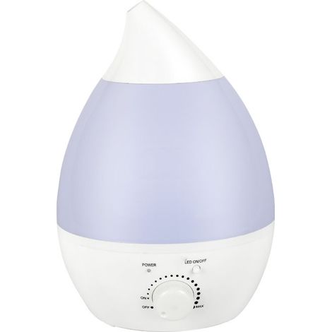 Humidificateur d'air ultrasonique de 1,3 litre pour bébé, ambiance, maison, avec filtre, silencieux, veilleuse, arrêt automatique (jusqu'à 0,62 m²)