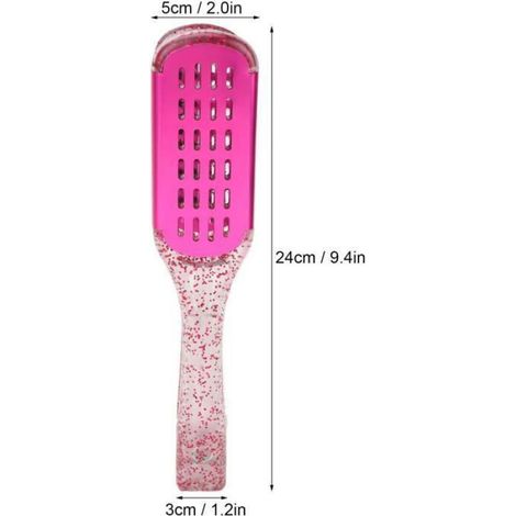 KIMISS Brosse à lisser double face Lissage des cheveux Attelle Peigne Doux Cheveux Double Face Lisseur Pince Brosse Styl Étiquette (1/4)
