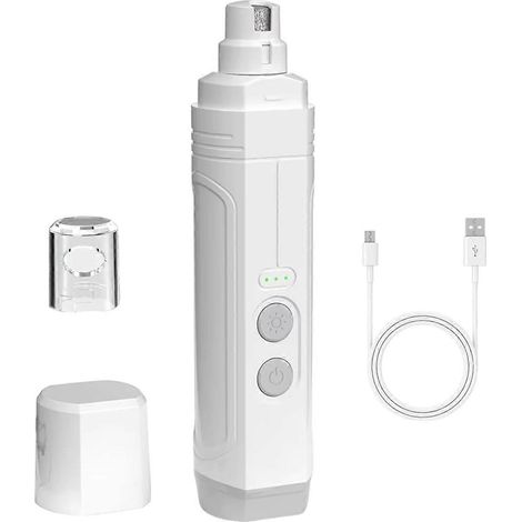 Coupe-ongles électrique pour animaux de compagnie rechargeable et silencieux avec lumières B (1/5)