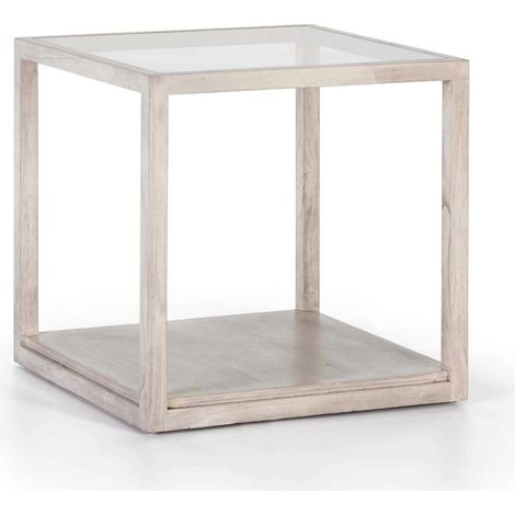 Table d'appoint areatza - Bois clair, transparent, beige