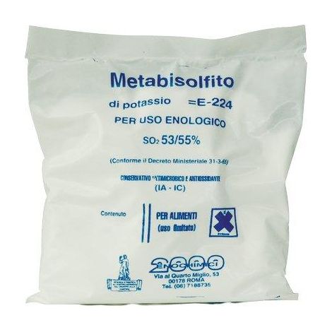 METABISOLFITO POTASSICO ENOLOGICO E224 - GR 100- 10 pezzi